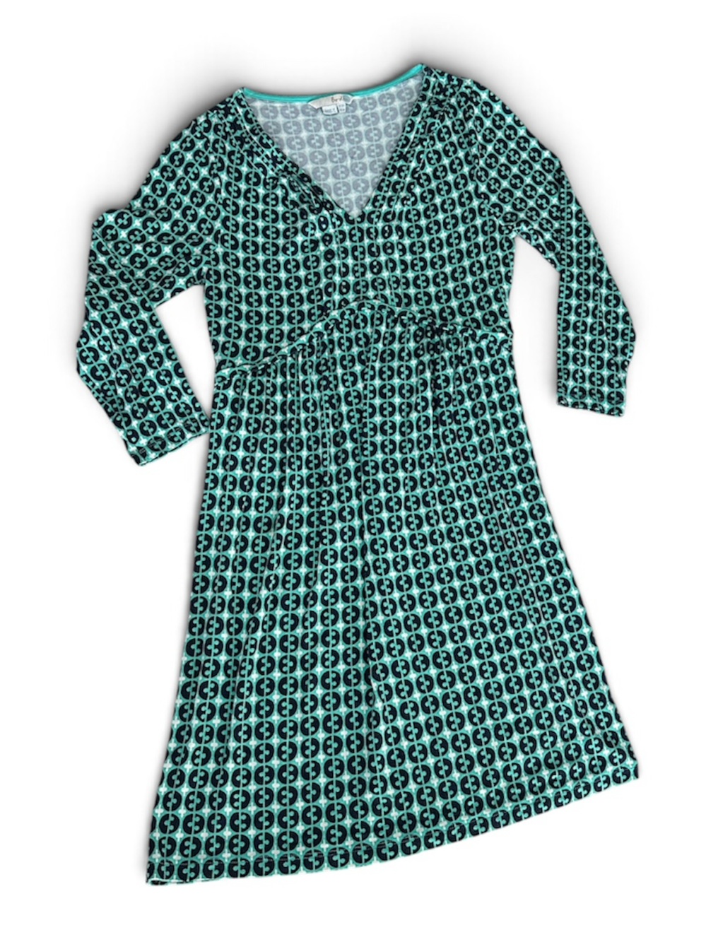 Size 6 Boden turquoise long sleeve dress